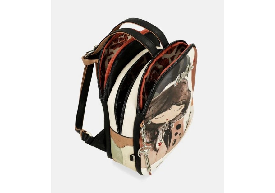 Anekke 40705-044 - POLYURÉTHANE - NOIR sac à dos alma 3 compartiments Sacs à mains