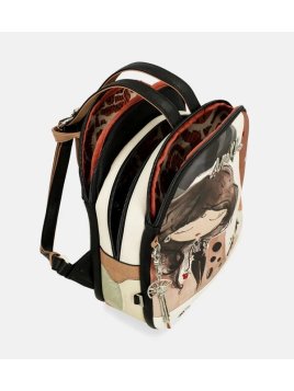 Anekke 40705-044 - POLYURÉTHANE - NOIR sac à dos alma 3 compartiments Sacs à mains