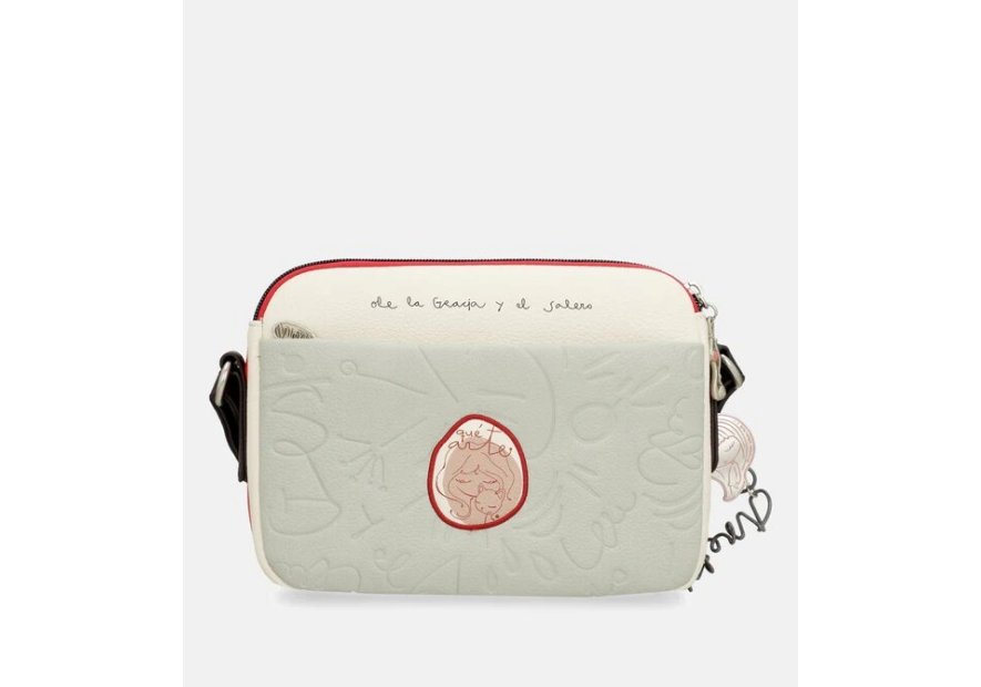 Anekke 40763-349 - POLYURÉTHANE - NOIR sac bandoulière à rabat ovale alma Sacs à mains