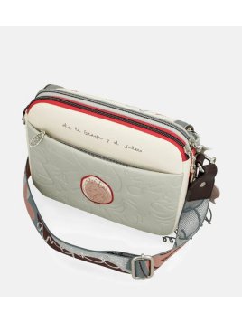 Anekke 40763-349 - POLYURÉTHANE - NOIR sac bandoulière à rabat ovale alma Sacs à mains