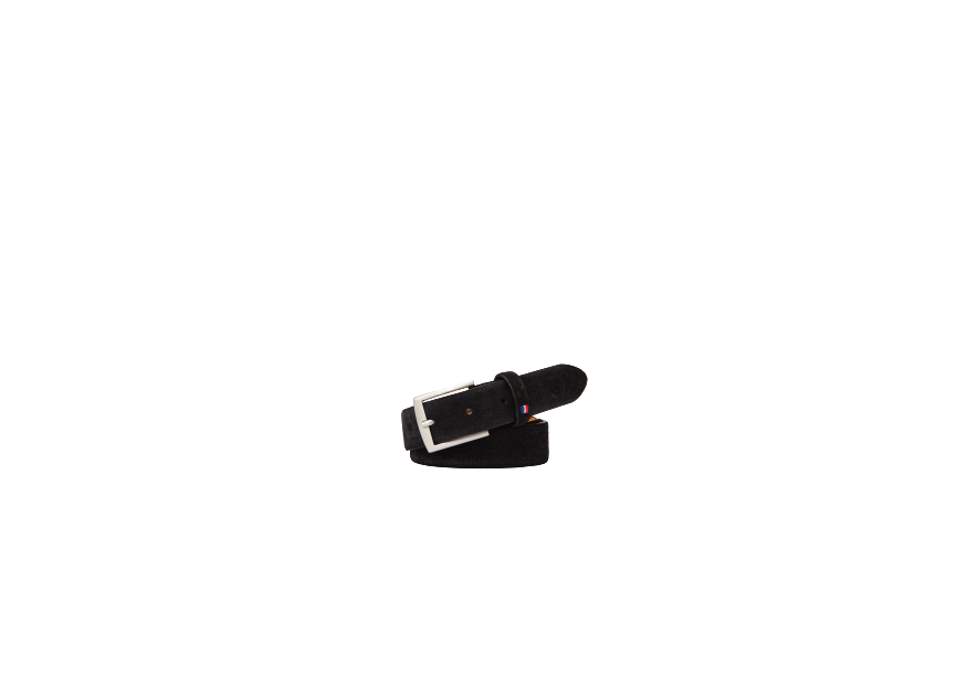 Serge Blanco MT12177A - NUBUCK - NOIR ceinture en daim