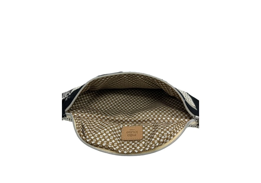 Mila Louise PETRA FB - POLYESTER/CUIR - NOIR banane porté travers Sacs à mains