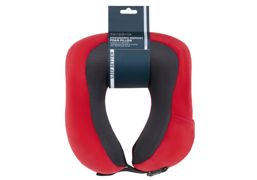 Samsonite 155601 - POLYESTER - ROUGE oreiller ergonomique à mémoire de forme oreiller voyage