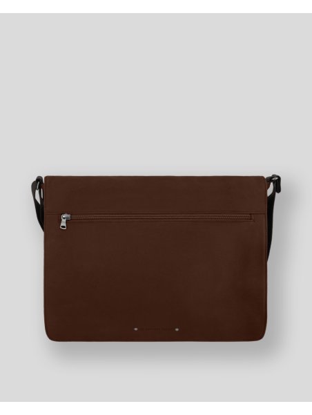 Les Ateliers Foures 9490 - CUIR DE VACHETTE - COGNAC sac bandoulière rabat a4 attis baroudeur Loisirs