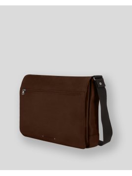 Les Ateliers Foures 9490 - CUIR DE VACHETTE - COGNAC sac bandoulière rabat a4 attis baroudeur Loisirs