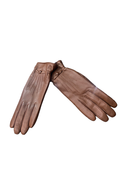 Glove Story 21191CA - CUIR D'AGNEAU - CORK gants femme cuir doublé cachemire bouton poignet gants femme