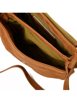 Nat & Nin JEN - CUIR DE VACHETTE - EPICE sac à rabat gibecière jen Sacs à mains