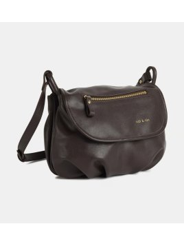 Nat & Nin JEN - CUIR DE VACHETTE - ÉBÈNE L sac à rabat gibecière jen Sacs à mains