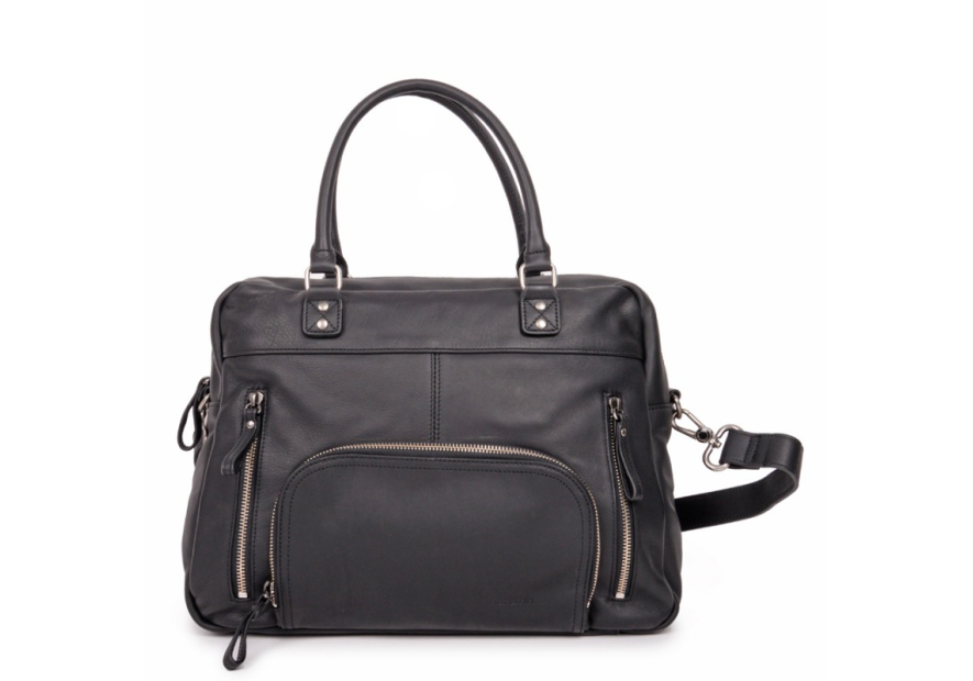 Nat & Nin MACY - CUIR DE VACHETTE - NOIR sac porté main et bandoulière macy Sacs à mains