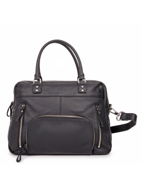 Nat & Nin MACY - CUIR DE VACHETTE - NOIR sac porté main et bandoulière macy Sacs à mains