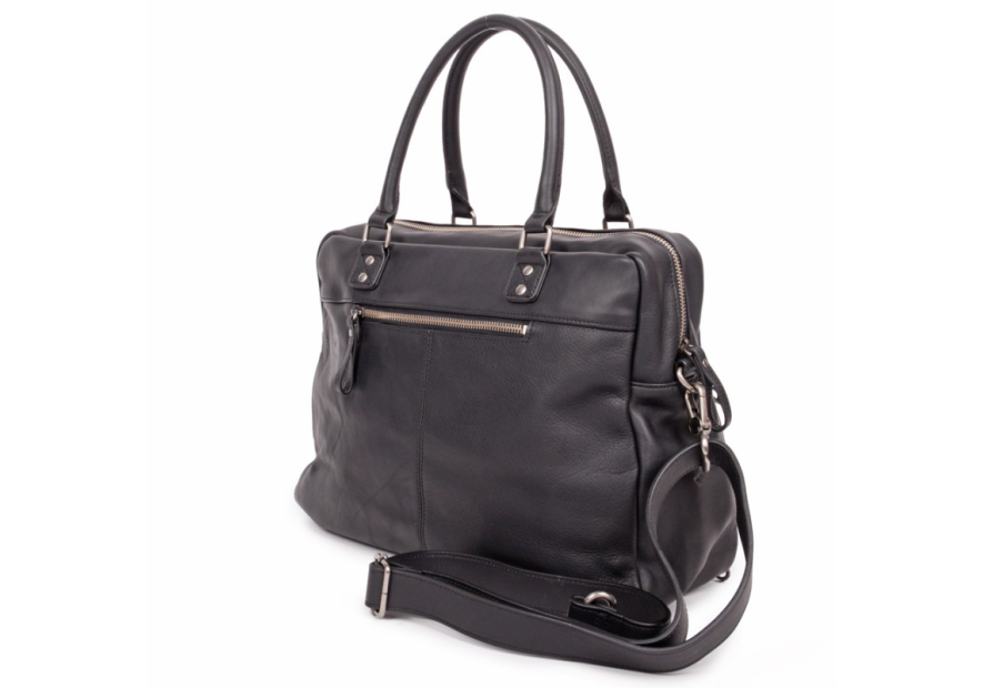 Nat & Nin MACY - CUIR DE VACHETTE - NOIR sac porté main et bandoulière macy Sacs à mains