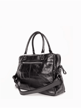 Nat & Nin MACY - CUIR DE VACHETTE - NOIR G sac porté main et bandoulière macy Sacs à mains