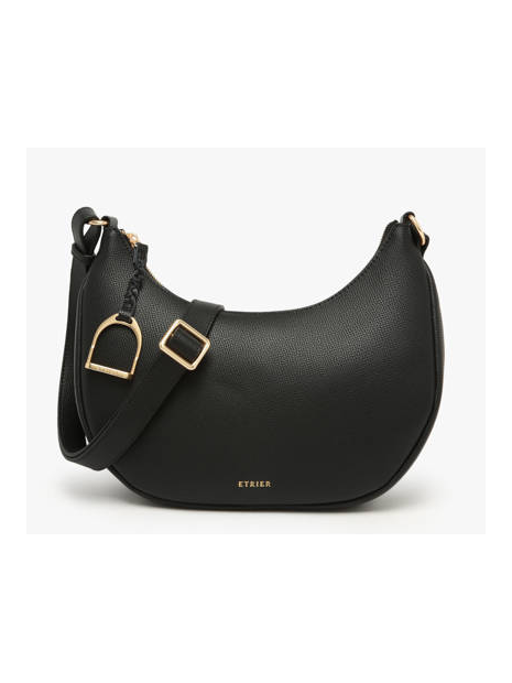 etrier ETOS167M - CUIR DE VACHETTE - NO sac demi mune porté travers etrier torsade sacs-a-mains