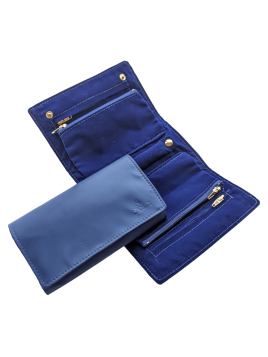 sacher 1009 - POLYURÉTHANE - BLEU trousse bijoux sacher jewellery roll trousse bijoux