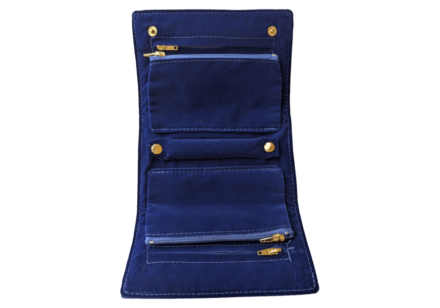 sacher 1009 - POLYURÉTHANE - BLEU trousse bijoux sacher jewellery roll trousse bijoux