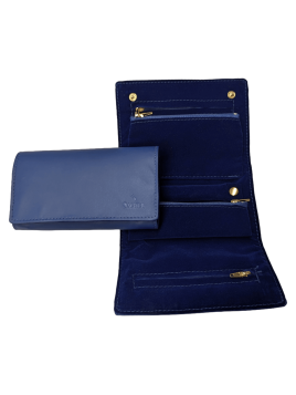 sacher 1009 - POLYURÉTHANE - BLEU trousse bijoux sacher jewellery roll trousse bijoux