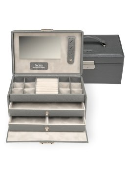 sacher 24.520 - CUIR DE VACHETTE - GRIS coffret à bijoux sacher emma coffret bijoux