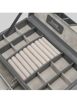 sacher 24.520 - CUIR DE VACHETTE - GRIS coffret à bijoux sacher emma coffret bijoux