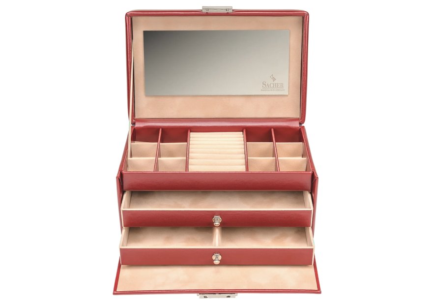 sacher 24.521 - CUIR DE VACHETTE - ROUG coffret à bijoux sacher emma coffret bijoux