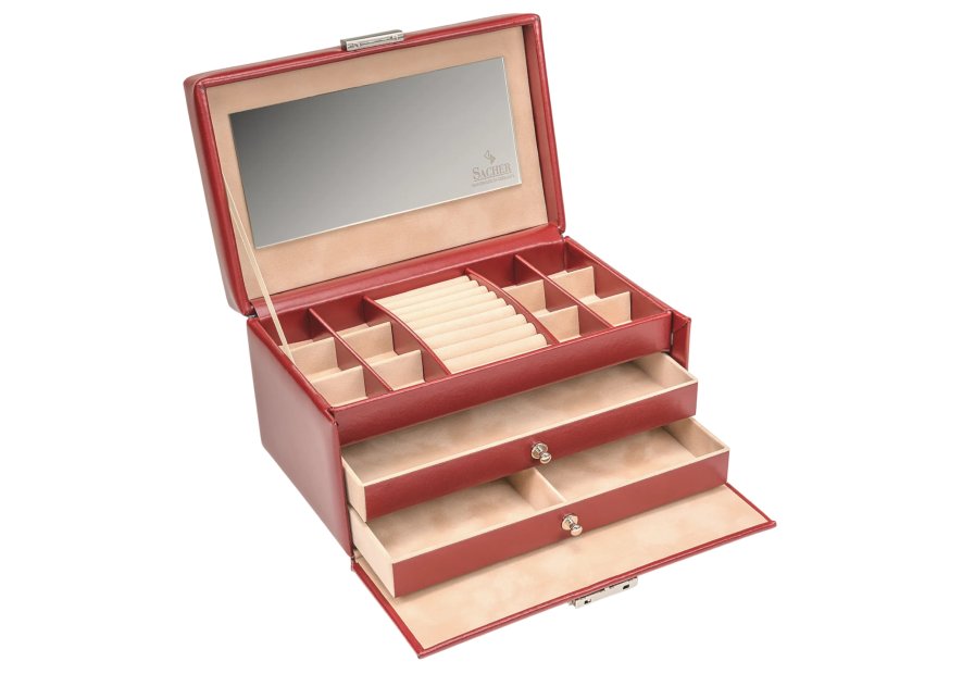sacher 24.521 - CUIR DE VACHETTE - ROUG coffret à bijoux sacher emma coffret bijoux
