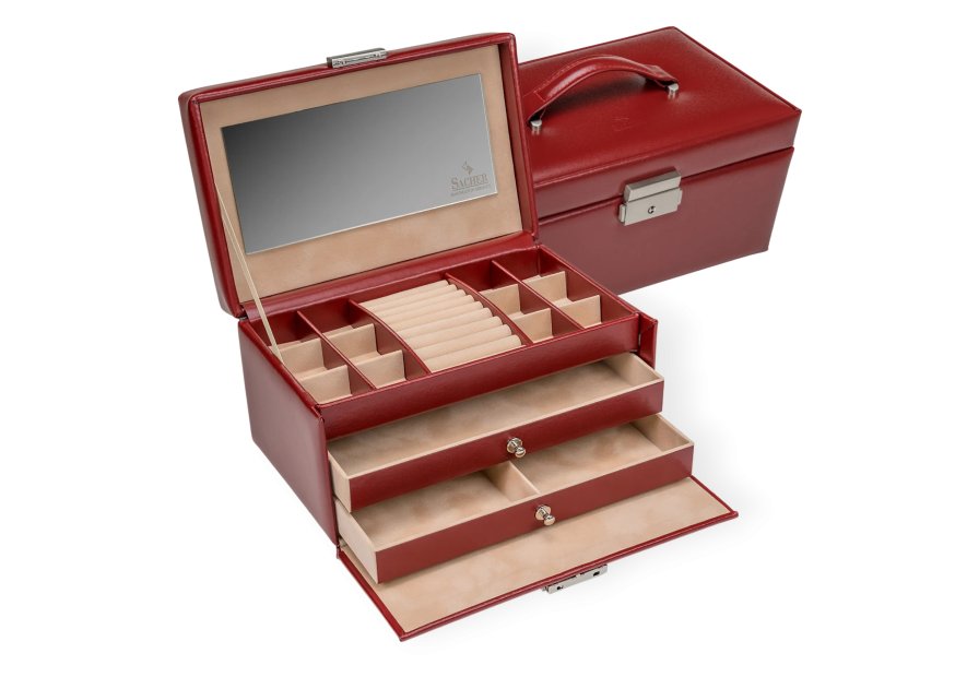 sacher 24.521 - CUIR DE VACHETTE - ROUG coffret à bijoux sacher emma coffret bijoux