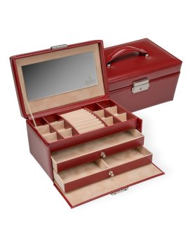 sacher 24.521 - CUIR DE VACHETTE - ROUG coffret à bijoux sacher emma coffret bijoux