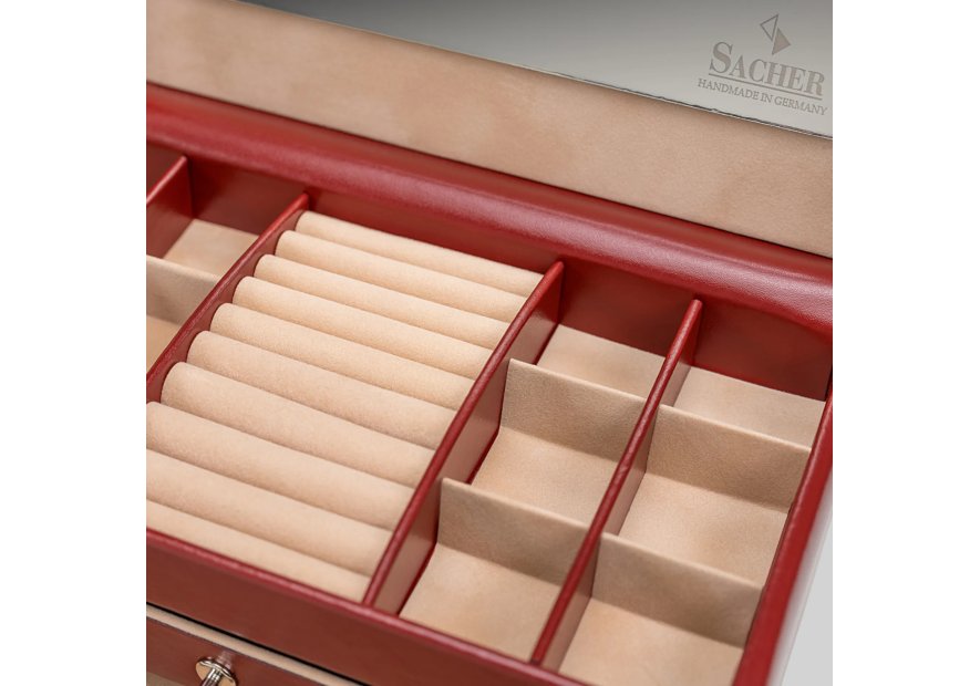 sacher 24.521 - CUIR DE VACHETTE - ROUG coffret à bijoux sacher emma coffret bijoux