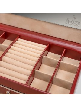 sacher 24.521 - CUIR DE VACHETTE - ROUG coffret à bijoux sacher emma coffret bijoux