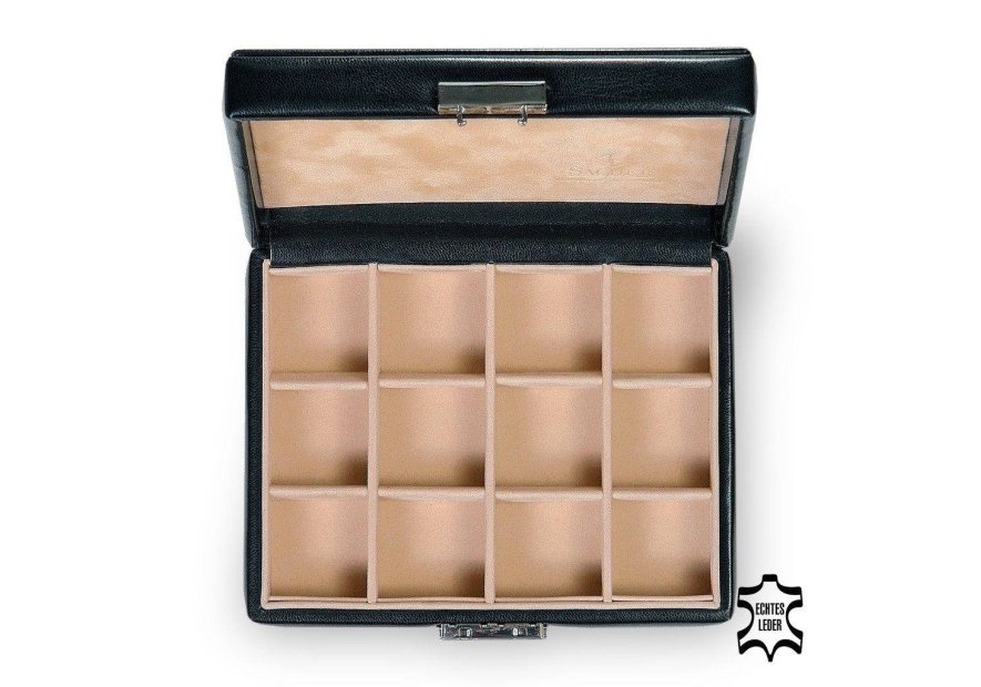 sacher 2414 - CUIR DE VACHETTE - NOIR coffret bagues et broche sacher new classic coffret bijoux