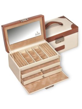 sacher 25.502 - POLYURÉTHANE - CREME coffret a bijoux sacher elly travel coffret bijoux