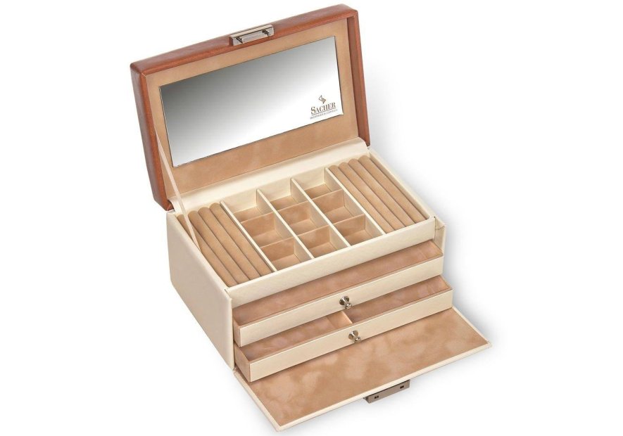 sacher 25.502 - POLYURÉTHANE - CREME coffret a bijoux sacher elly travel coffret bijoux