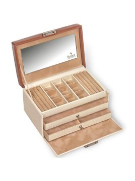 sacher 25.502 - POLYURÉTHANE - CREME coffret a bijoux sacher elly travel coffret bijoux