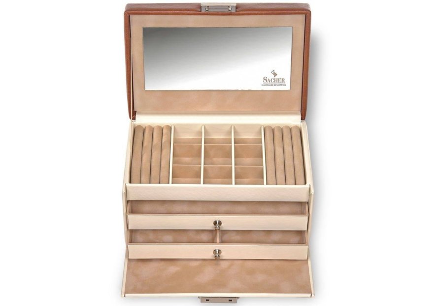 sacher 25.502 - POLYURÉTHANE - CREME coffret a bijoux sacher elly travel coffret bijoux