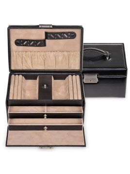 sacher 27.107 - CUIR DE VACHETTE - NOIR coffret bijoux sacher eva new classic coffret bijoux