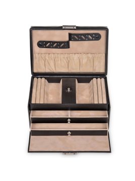 sacher 27.107 - CUIR DE VACHETTE - NOIR coffret bijoux sacher eva new classic coffret bijoux