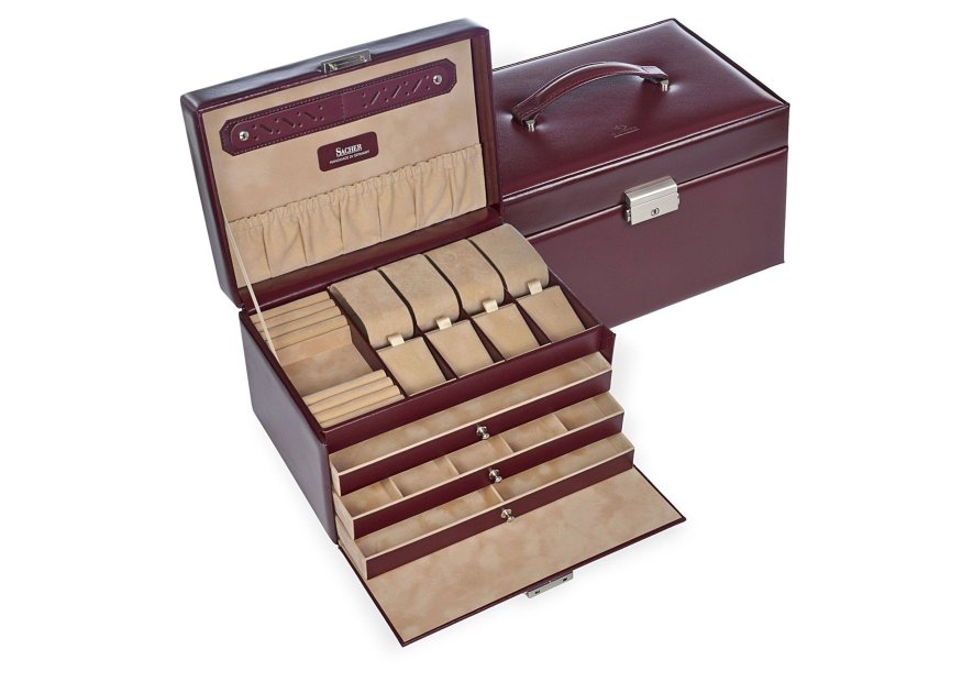sacher 73.107 - CUIR DE VACHETTE - BORD coffret a bijoux sacher katja coffret bijoux