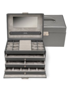 sacher 74.519 - CUIR DE VACHETTE - GREY coffret bijoux sacher karen coffret bijoux