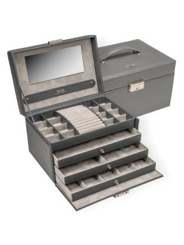 sacher 74.519 - CUIR DE VACHETTE - GREY coffret bijoux sacher karen coffret bijoux