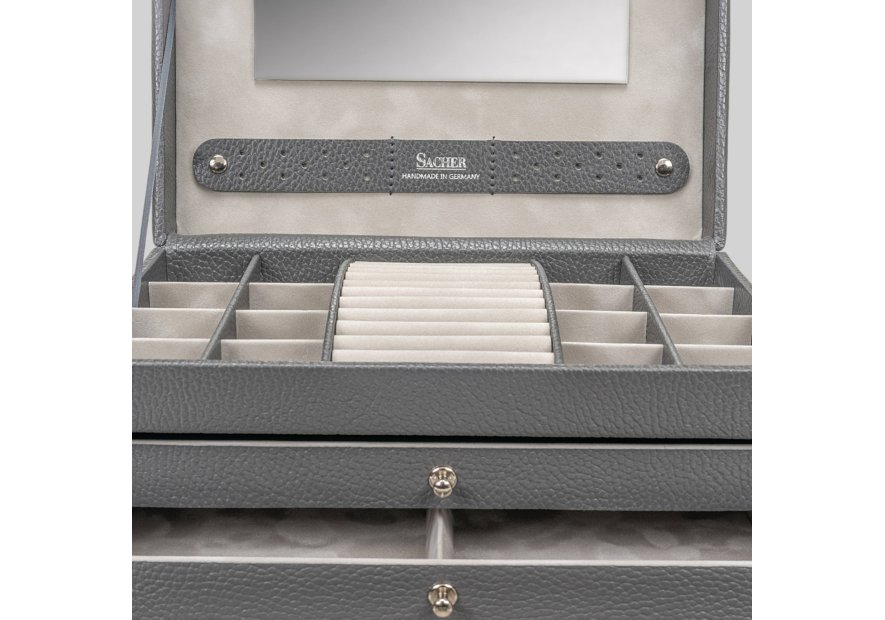 sacher 74.519 - CUIR DE VACHETTE - GREY coffret bijoux sacher karen coffret bijoux