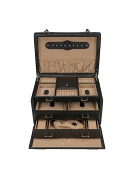 sacher 3244 - CUIR DE VACHETTE - NOIR coffret bijoux montres sacher ambiance coffret bijoux