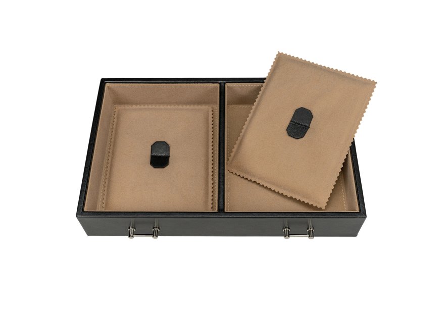 sacher 3244 - CUIR DE VACHETTE - NOIR coffret bijoux montres sacher ambiance coffret bijoux