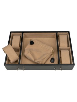 sacher 3244 - CUIR DE VACHETTE - NOIR coffret bijoux montres sacher ambiance coffret bijoux