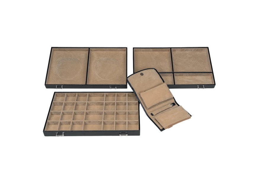 sacher 3347 - POLYURÉTHANE - NOIR coffret à bijoux xxl sacher merino coffret bijoux