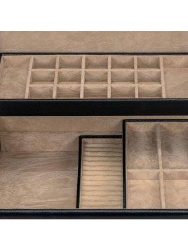 sacher 3350 - POLYURÉTHANE - NOIR coffret bijoux merino charmbox coffret bijoux