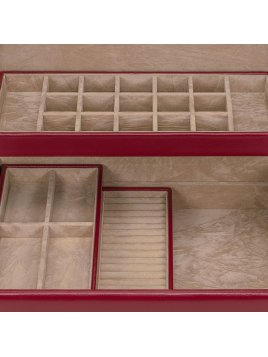 sacher 3350 - POLYURÉTHANE - ROUGE coffret bijoux merino charmbox coffret bijoux