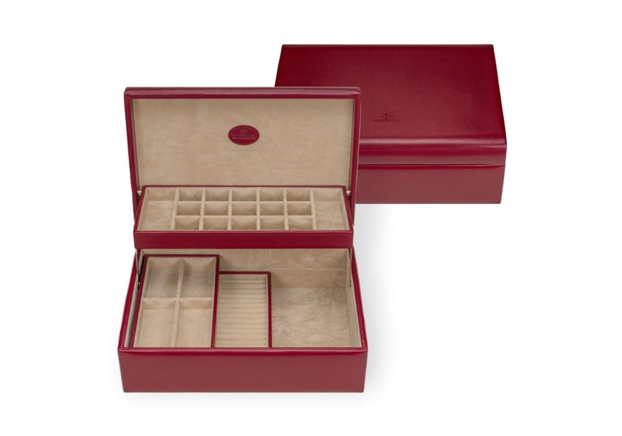 sacher 3350 - POLYURÉTHANE - ROUGE coffret bijoux merino charmbox coffret bijoux