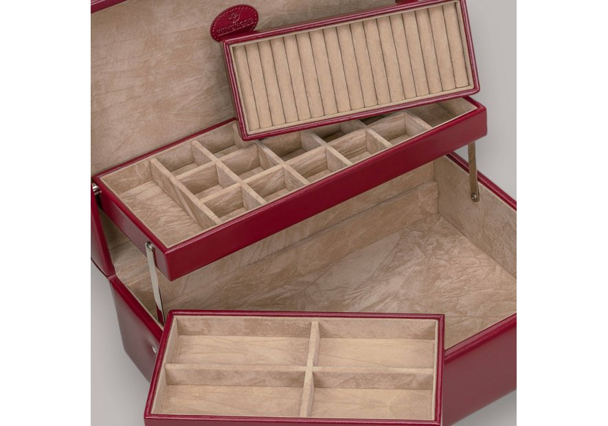 sacher 3350 - POLYURÉTHANE - ROUGE coffret bijoux merino charmbox coffret bijoux