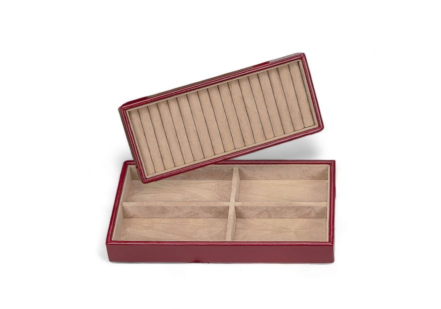 sacher 3350 - POLYURÉTHANE - ROUGE coffret bijoux merino charmbox coffret bijoux