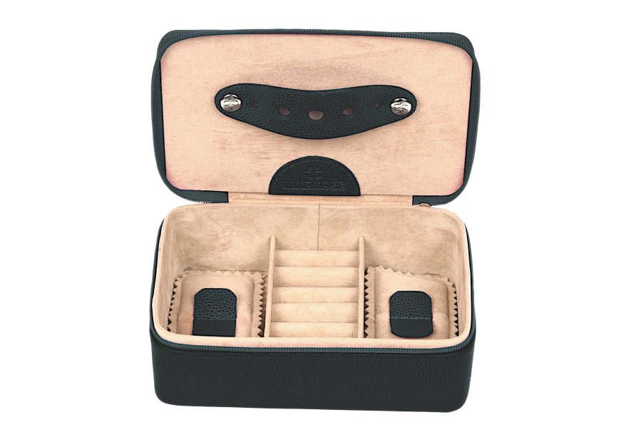 sacher 3856 - CUIR DE VACHETTE - NOIR boite à bijoux windrose beluga coffret bijoux