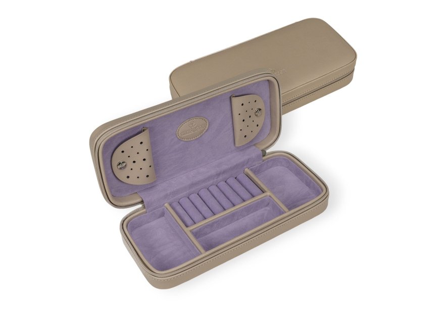 sacher 3923 boite bijoux voyage windrose merino trousse bijoux